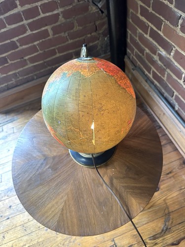 Vintage 1940s Replogle 10 Inch Illuminated Library Globe Mid Century Modern - Picture 5 of 11