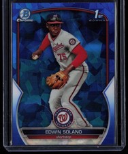 EDWIN SOLANO 2023 BOWMAN CHROME SAPPHIRE 1ST BOWMAN WASHINGTON NATIONALS