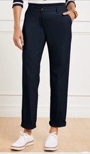 Talbots Relaxed Chino Pants Size 8 Navy Blue NWT