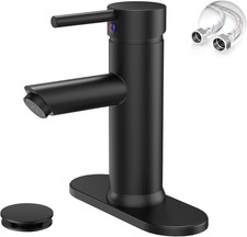 Black Bathroom Faucet, Single Hole Bathroom Sink Faucet, Single Handle Sink Fau