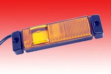 LED Seitenmarkierungsleuchte gelb 12 Volt 24 Volt mit Reflektor Anhänger Traktor