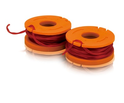 Worx DoubleHelix 065 Inch 2 Pack Grass Trimmer Replacement Spools 20V 32V 40V