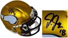 Justin Jefferson Autographed Minnesota Vikings Flash Mini Helmet Beckett