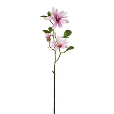 Kunstblume STERNMAGNOLIE 60cm. Künstliche Magnolie mit 3 Blüten und Knospe. ROSA