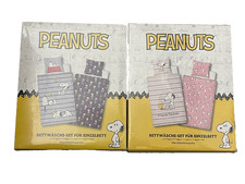 Snoopy Peanuts - Bettwäsche - Wendebettwäsche - rosa/blau  135 x 200 cm Auswahl