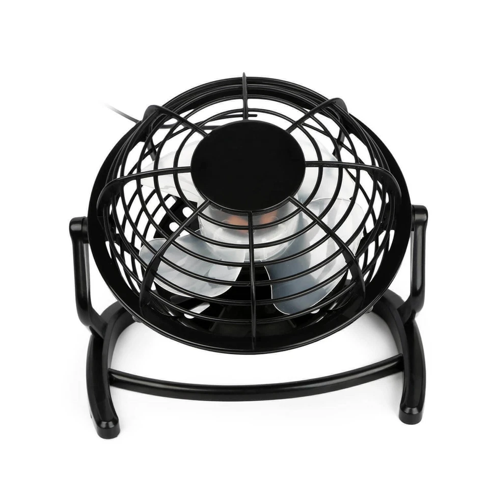 Fashion Mini USB Cooling Fan 360° Small Desktop Desk Quiet Computer 4inch - Image 3 of 4