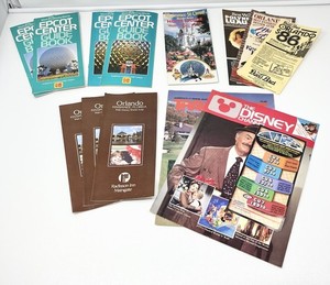 Vintage Lot Disney World Florida Travel Brochures Maps Surrounding Orlando 80s