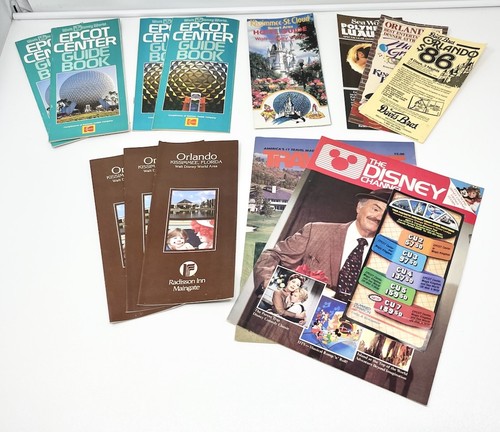Vintage Lot Disney World Florida Travel Brochures Maps Surrounding Orlando 80s