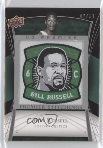 2007-08 UD Premier Premier Stitchings Alternate /50 Bill Russell #PS-BR HOF