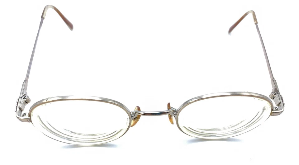 Винтажные золотые круглые металлические оправы для очков Giorgio Armani 45-22 135 Италия женские - Изображение 3 из 4