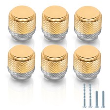 12pcs Knurled Cabinet Knobs Kitchen Drawer Pulls Decorative Knobs Grey