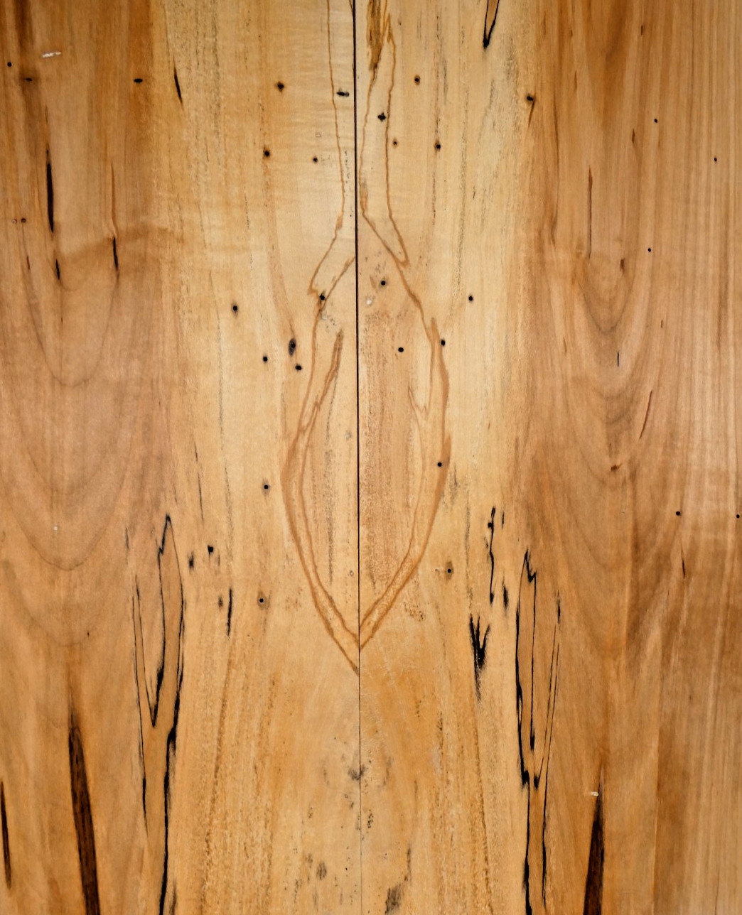 Figured Spalted Maple Woodworking Lumber Large Guitar Top Set - Bookmatched Wood