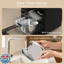 Cat Water Fountain Stainless Steel, 118oz/3.5L Cordless Automatic Pet Water D...