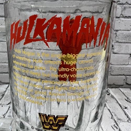 Vintage 1985 WWF Hulk Hogan Hulkamania Glass Beer Mug 6.5" Wrestling Titan - Bild 4 von 5
