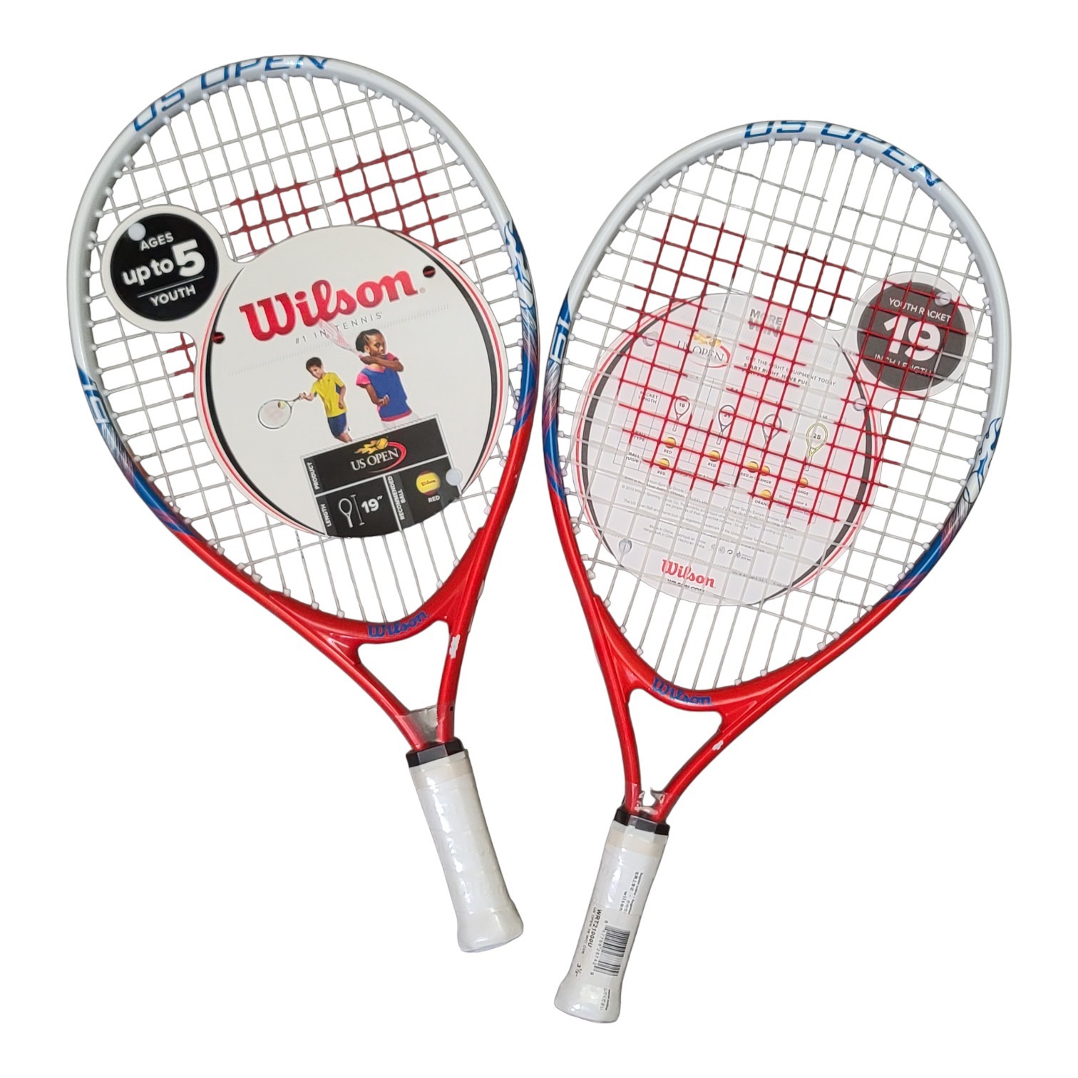 Wilson US Open Junior 19" Tennis Rackets Set of 2