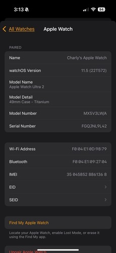 Apple Watch Ultra 2 (GPS + LTE) 49MM, Black Titanium Case Black - Milanese Loop - Photo 12 sur 14