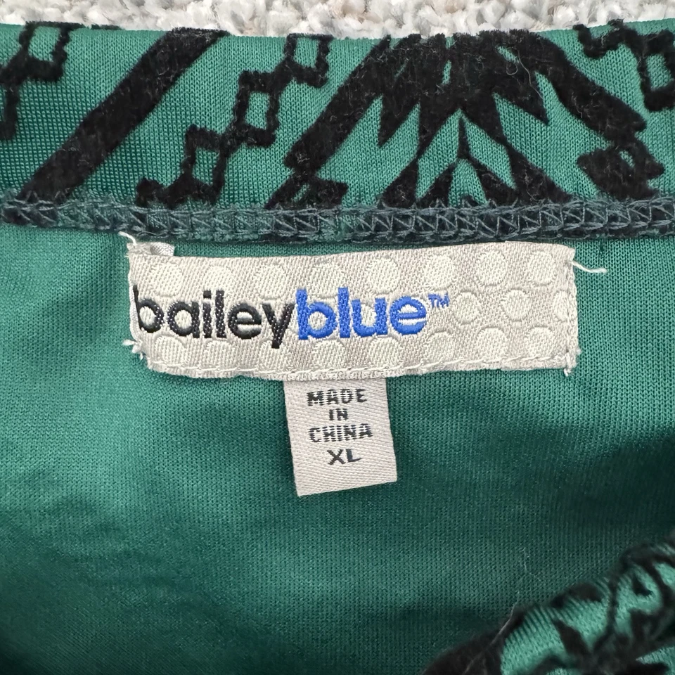 Bailey Blue Dress Womens XL Off Shoulder Boho Tribal Aztec Bodycon Y2K Inspired - Image 4 of 4