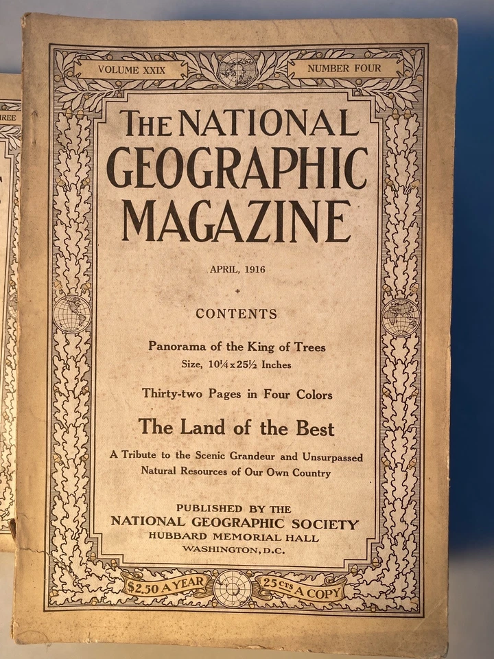 Nationional Geographic Lot Ten March Through December 1916 The World War Year Foto 3 de 4