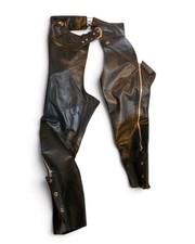 Harley Davidson Genuine Leather Chaps Women’s Size 3W Black Made In USA