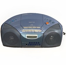 SONY Boombox CD Cassette Radio MP3 CFD-S20CP Blue MEGA BASS Portable VTG Y2K