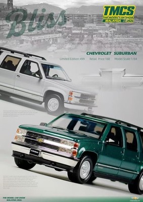 Bliss 1:64 GMC Chevrolet Suburban GMT400 Full-Size SUV TMCS 2026 Diecast Model