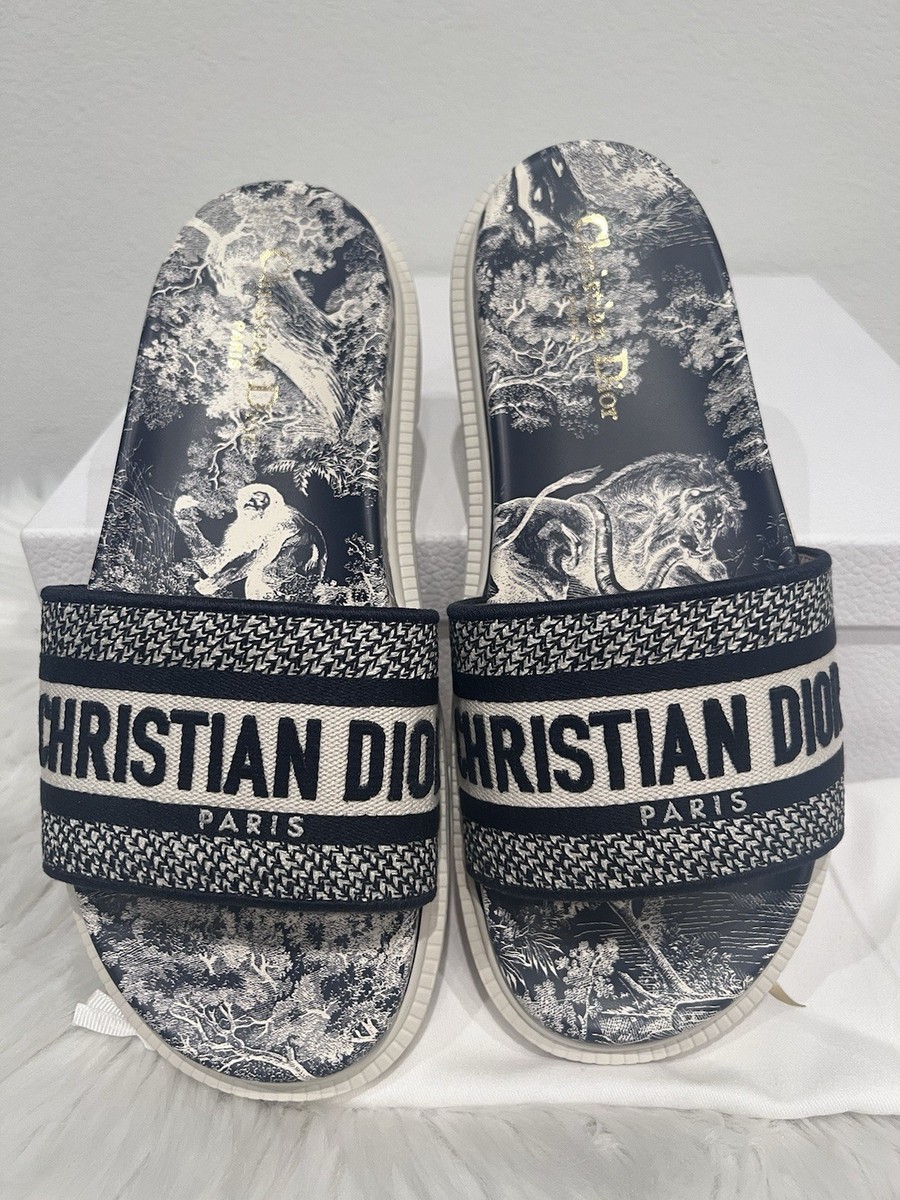 NIB Christian Dior DWAY Logo Dcross Dioract Dclub Evolution Sandal