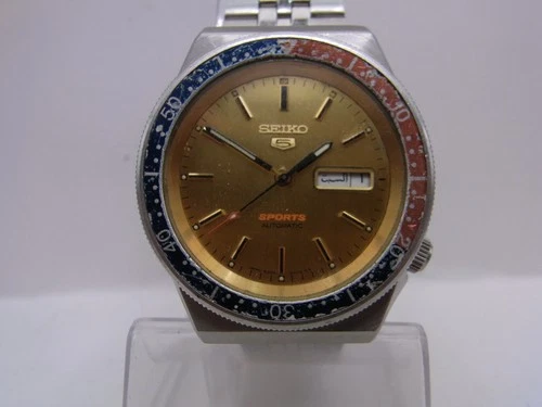 VINTAGE SEIKO SPORTS 6309-836B DAYDATE STAINLESS STEEL AUTOMATIC MENS DIVERWATCH