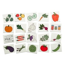 Veggie Lovers Pack: 20 Temporary Vegetable Tattoos