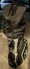 TITLEIST CART GOLF BAG 14 WAY WITH RAIN COVER BLACK-GRAY-GREEN See Description