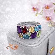 Multicolor Ring 925 Silber
