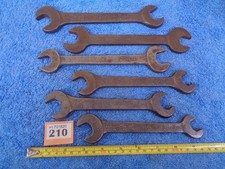 6 x 1944 Whitworth BSF / BSW WW2 Military Vehicle Spanner, War Dept /I Lot #210
