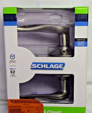 Schlage Latitude Hall  Closet Door Handle In Satin Nickel Model F10 V LAT 619