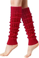 Cable Knit Leg Warmers Style for Dance and Yoga Pairs