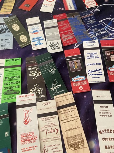 Lot Of 350 Matchcovers Matchbook Covers 20 Strike Misc US Locations Hotels Etc - Picture 19 of 24