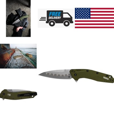 Dividend Pocketknife 3 Inch CPM D2 Bohler N690 Composite Blade Olive Color