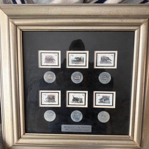 VINTAGE NWTF 2001 GRAND SLAM STAMP COIN PRINT! S/N!