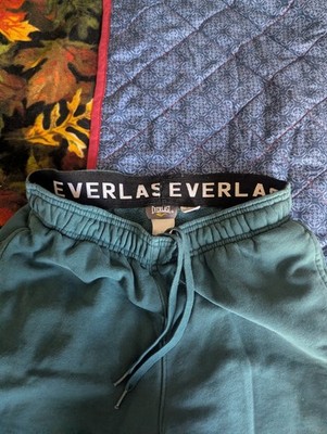 Everlast Men s Green Fleece Sweatpants S Regular Drawstring Elastic Waist