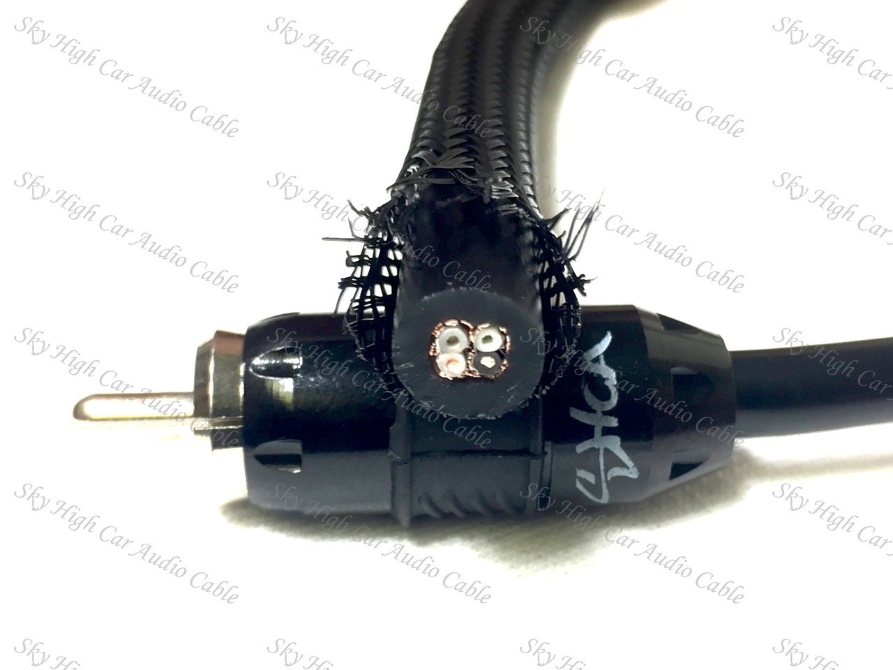Sky High Car Audio Premium 1 Male to 2 Female RCA Splitter OFC Signal Noise 1M2F