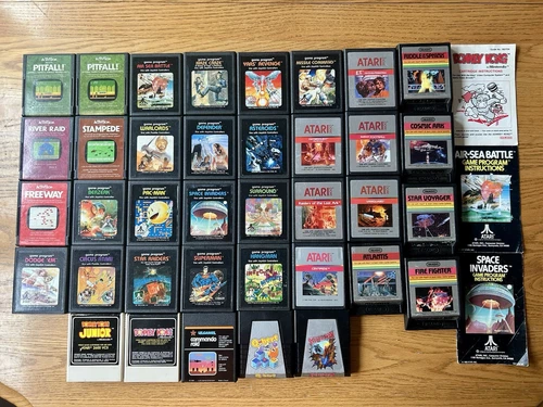 Atari 2600 Game Lot, 37 Games All Tested, 3 Manuals