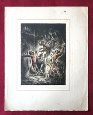GRAVURE ANCIENNE EROTIQUE - LIBRAIRIE LEON CHASSARD a ALGER - FORMAT 28 X 22,5