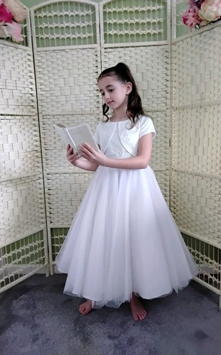 Age 6, White, Girls Dress, Christening, Confirmation, Communion, Flower Girl. - Picture 1 of 5