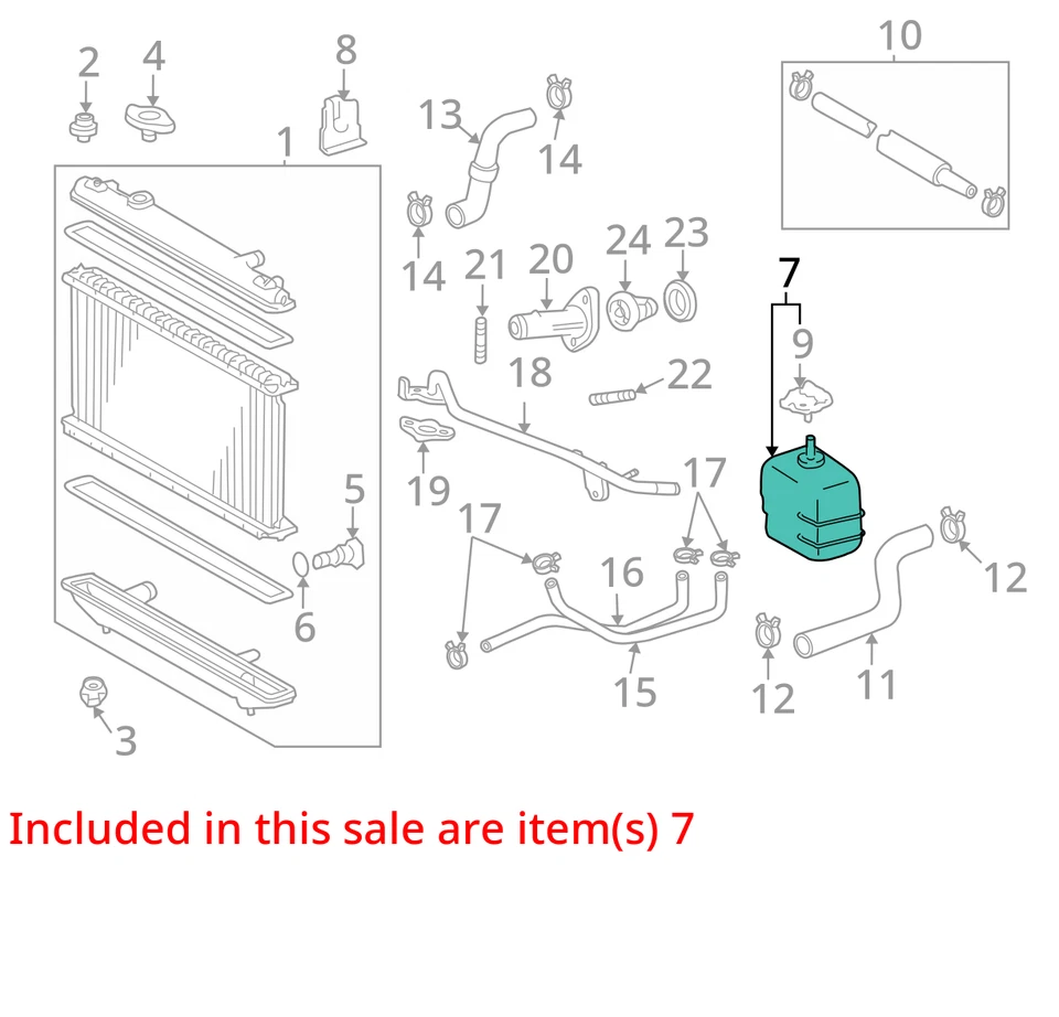 Toyota Camry 2006 botella de desbordamiento de refrigerante fabricante de equipos originales 147 k millas - LKQ370834658 Foto 4 de 4