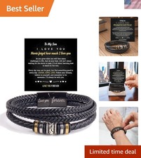 To My Son Gift for Son Bracelet Love from Mom, Dad Forever Birthday, Graduati...