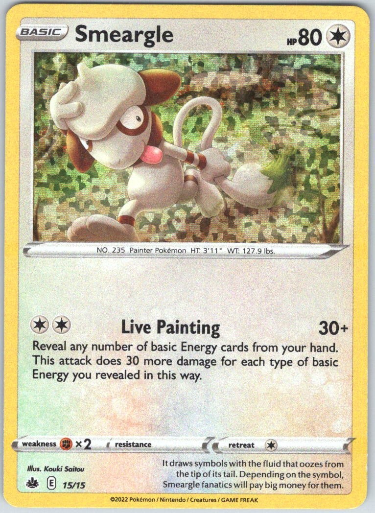 Smeargle - 15/15 015/015 Holo Promo McDonald's Promos 2022 Pokemon NM
