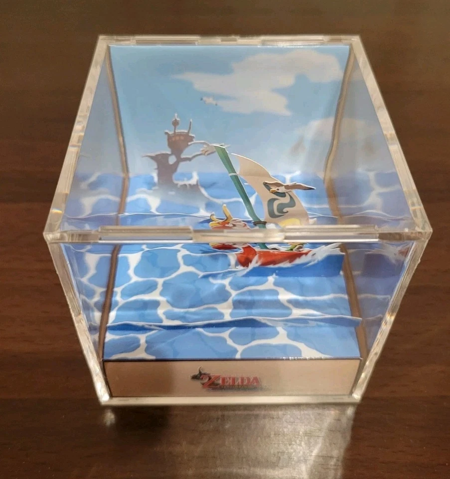 The Legend of Zelda: The Wind Waker Link cubo 3D artesanal caixa de sombras diorama - Imagem 3 de 4