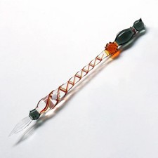 Japanese handmade glass pen Glasskaoria CAT pen black
