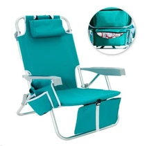 Backpack Beach Chair for Adults  Lightweight Folding Chair 5 Positions 330lb