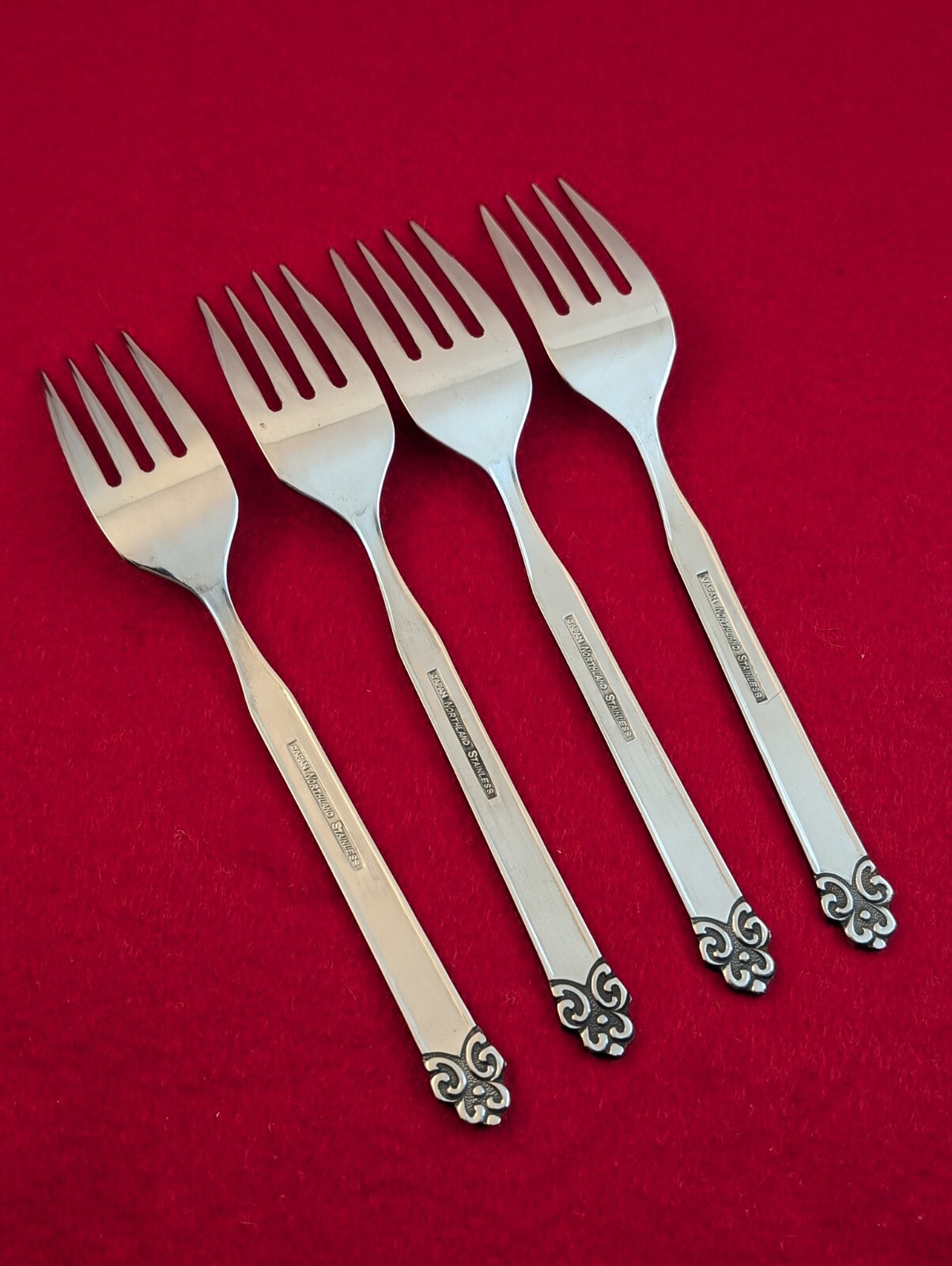 Lot Of 4 Oneida Northland SAN FRANCISCO Stainless Japan Salad Forks