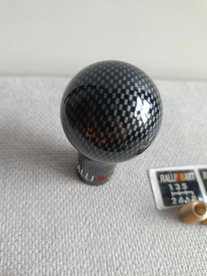 Perilla de cambio de carbono RALLIART PARA MITSUBISHI LANCER EVO MIRAGE ECLIPSE 3000GT Foto 4 de 4