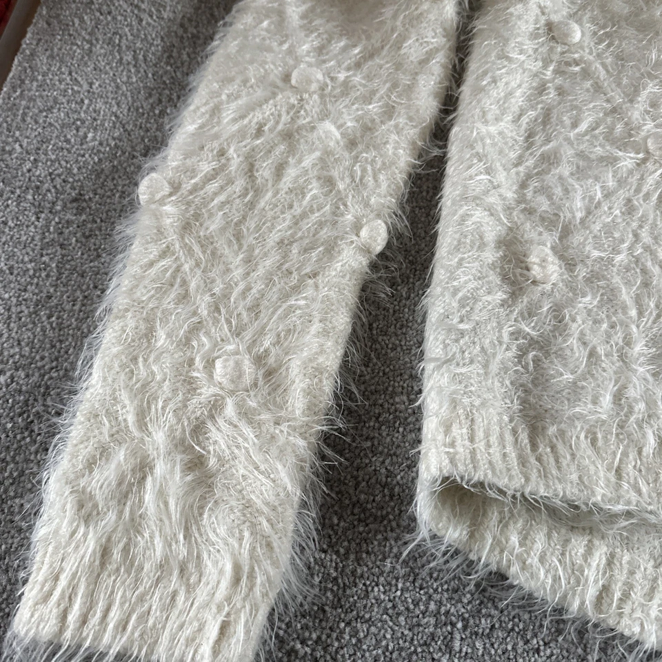 Redherring womens fluffy cream jumper 8 red herring - Image 3 of 4